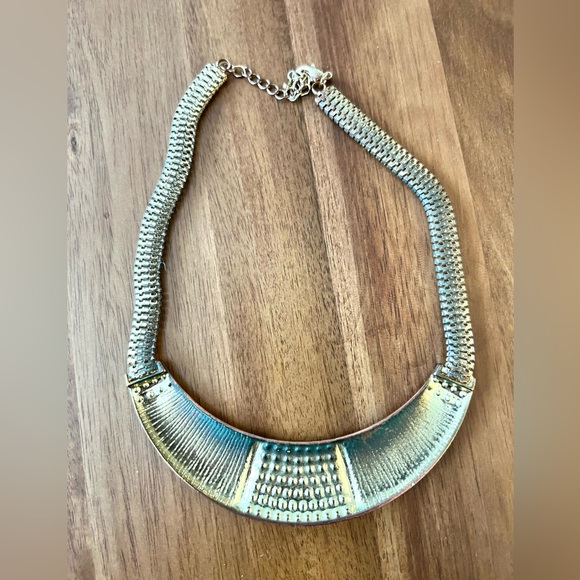 Vintage Statement Metal Enamel Necklace - Picture 7 of 7